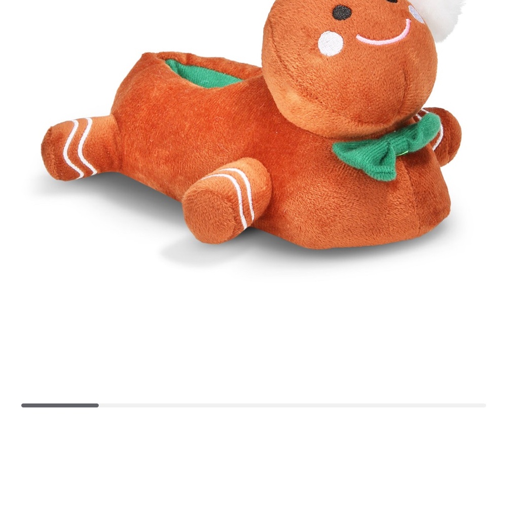 2T-3T Gingerbread Plush Slippers